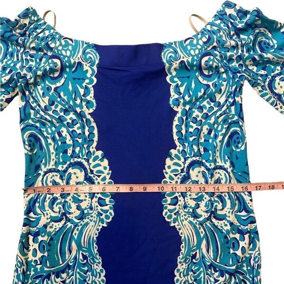 Lilly Pulitzer Tiana Dress in Brilliant Blue Moon Jellies Print Size Small - Picture 12 of 17